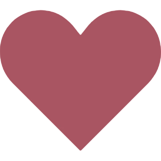 Solid heart shape on a transparent background.