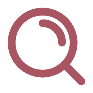 Magnifying glass icon on a plain background.